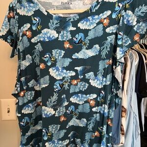 Pixar Finding Nemo Teal Short Sleeve Tunic